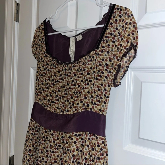 Nick & Mo Anthropology Festival Retro Look Boho Dress Attached Sash Size 30/11 - Picture 3 of 8